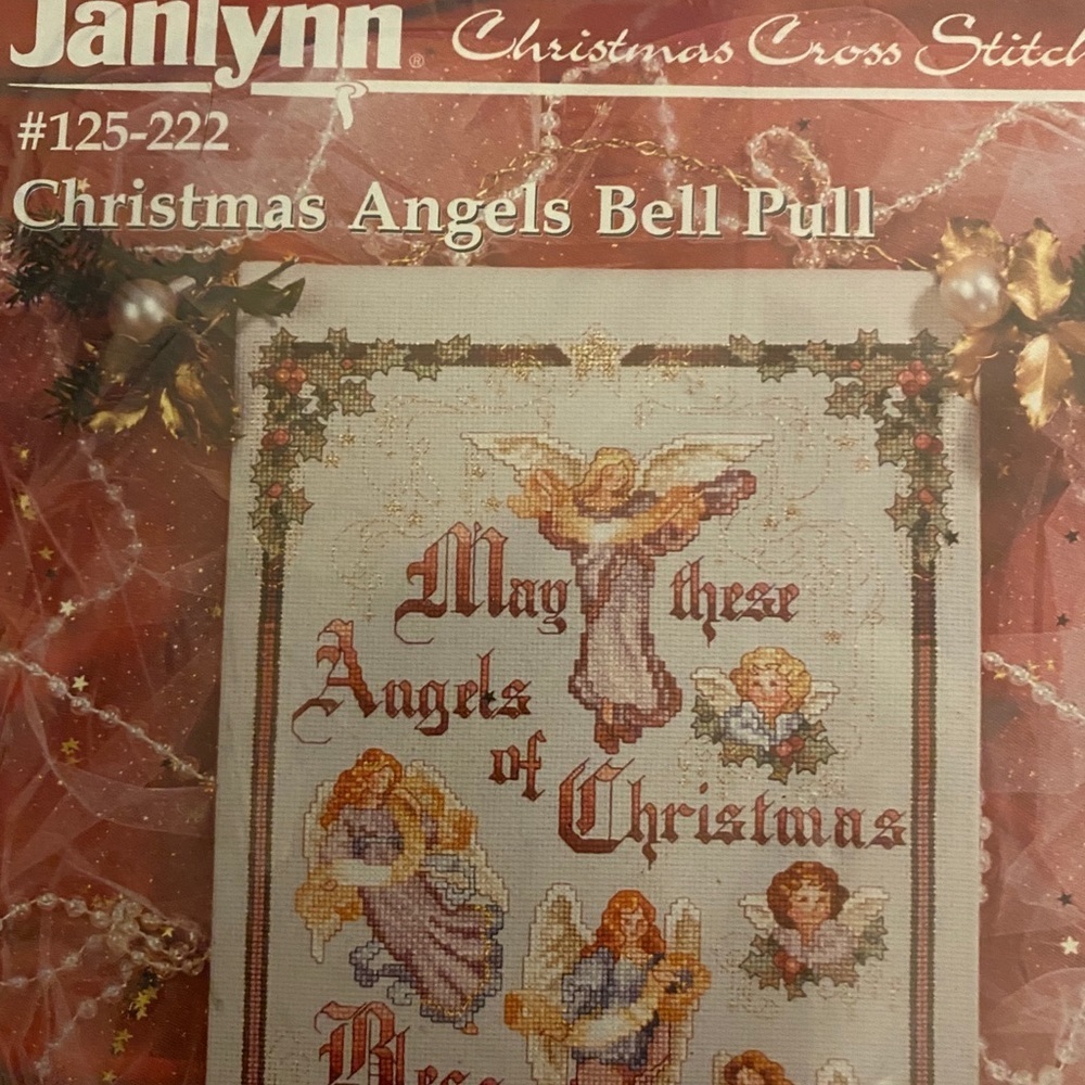 Vintage New Christmas Cross Stitch Janlynn Angels Bell Pull‎ Kit